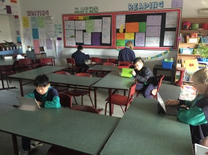 The plains - students are spread out and working independently without distraction
